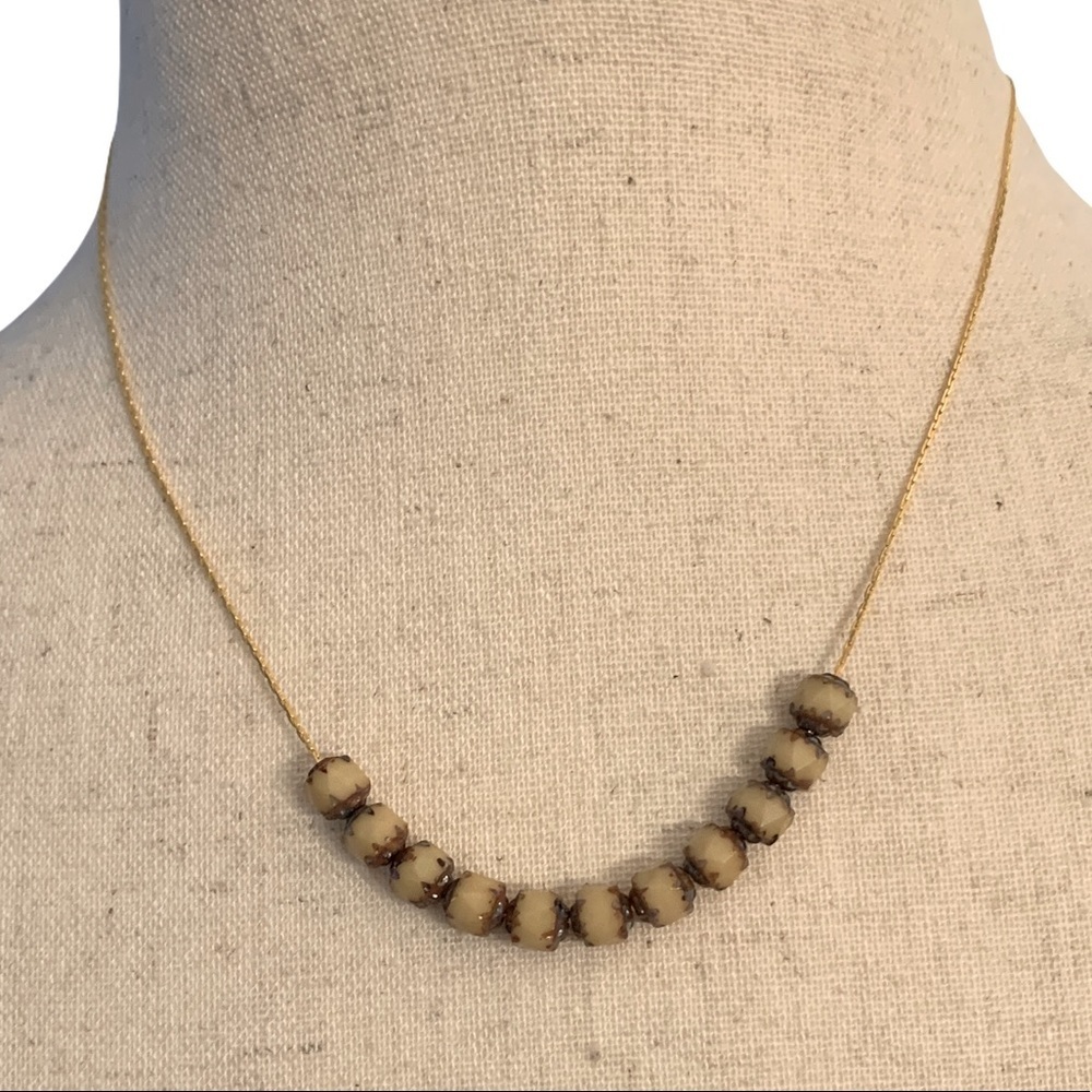 CATHEDRAL‎ beads. Floating on dainty chain.